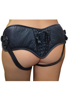 Sportsheets Plus Size Black PVC Corsette Strap-On Strap On Sextoys