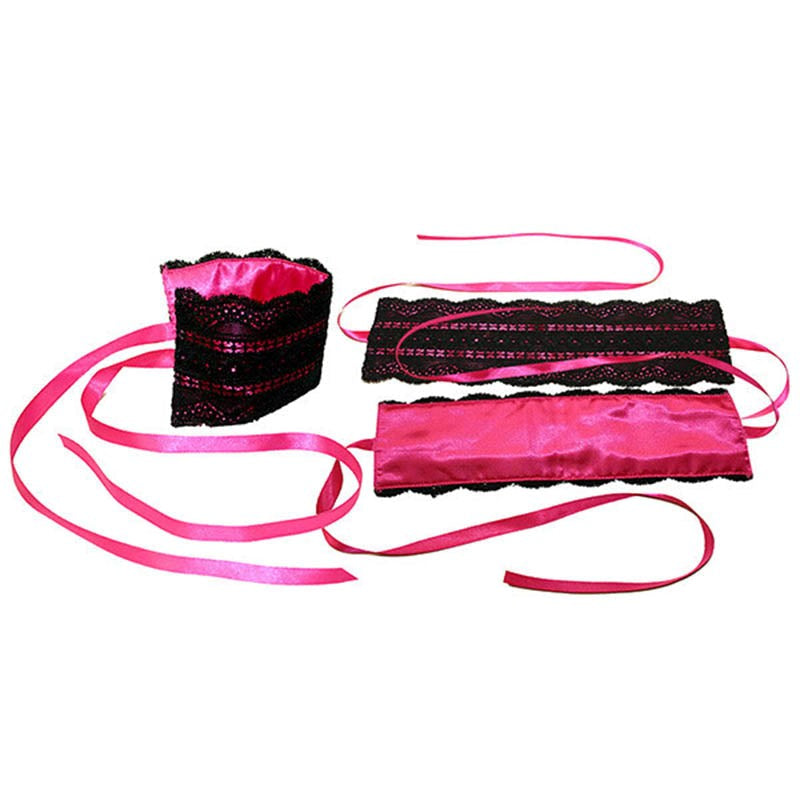 Luxurious Satin and Lace Intimacy Set by Sportsheets Cuffs and Restraints