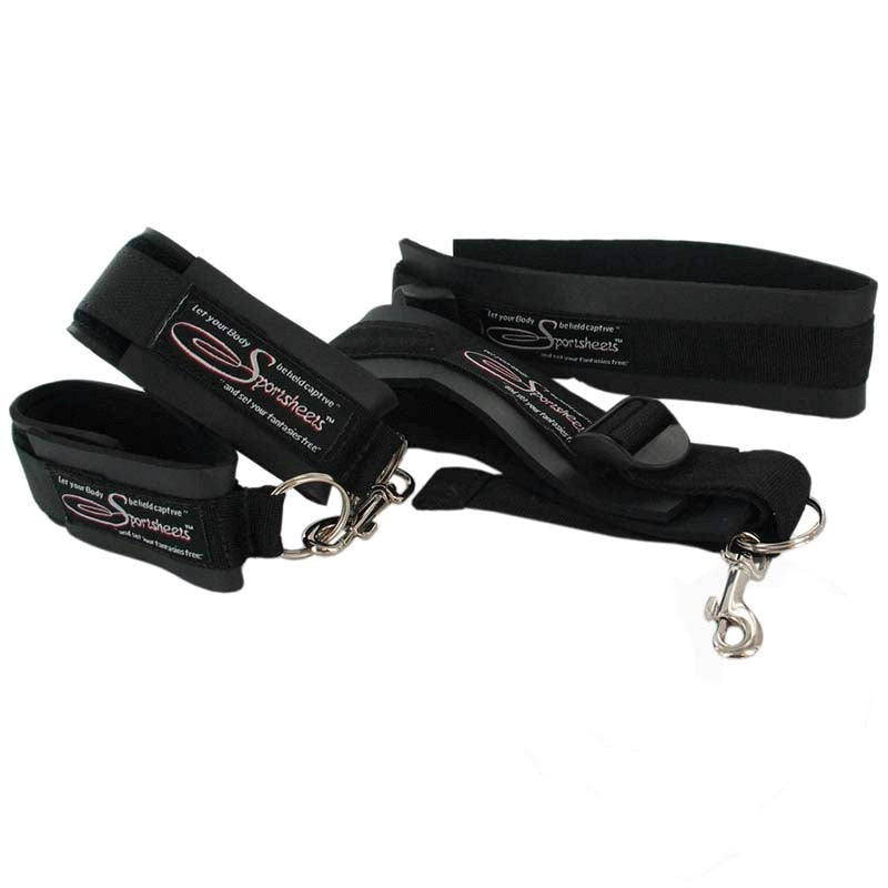 Sportsheets Adjustable Thigh-Wrist Cuffs - Elevate Intimacy Cuffs and Restraints