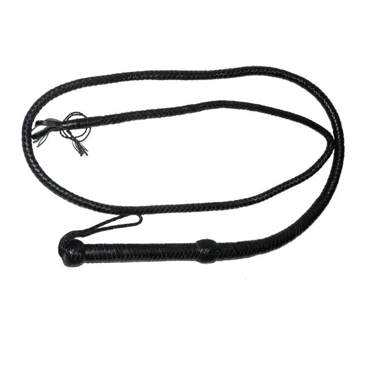 Stockmans Black Leather Whip 250cm - Whips And Crops
