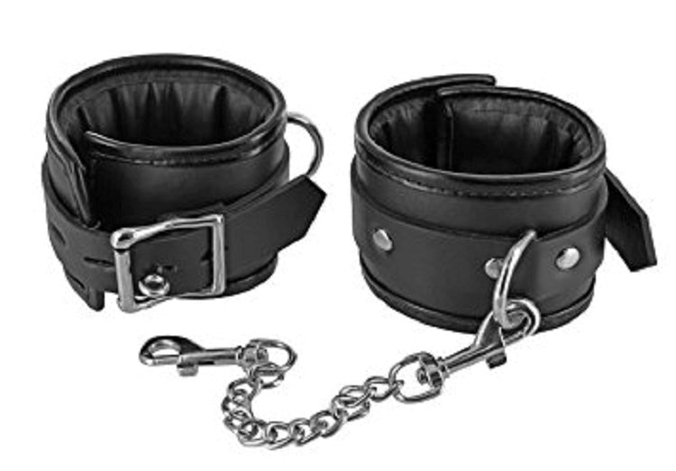 Strict Locking Padded Wrist Restraints - Chains by XR Brands Cuffs and Restraints