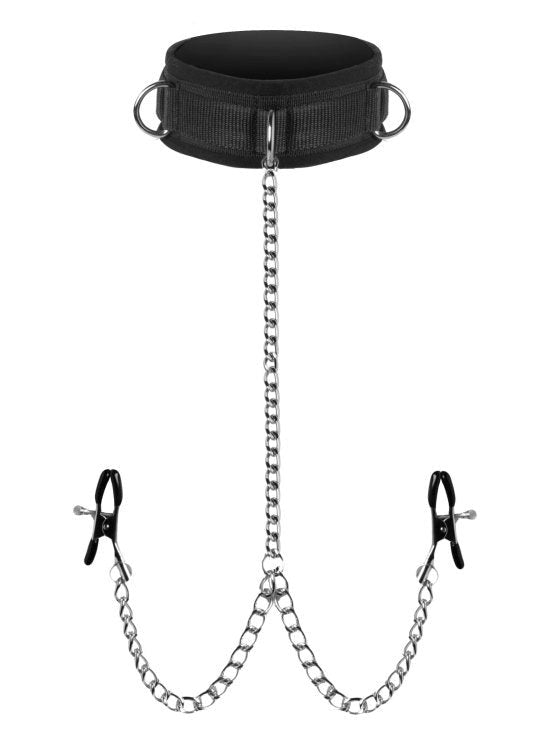 Submission Collar And Nipple Clamp Union Breast and Nipple Toys