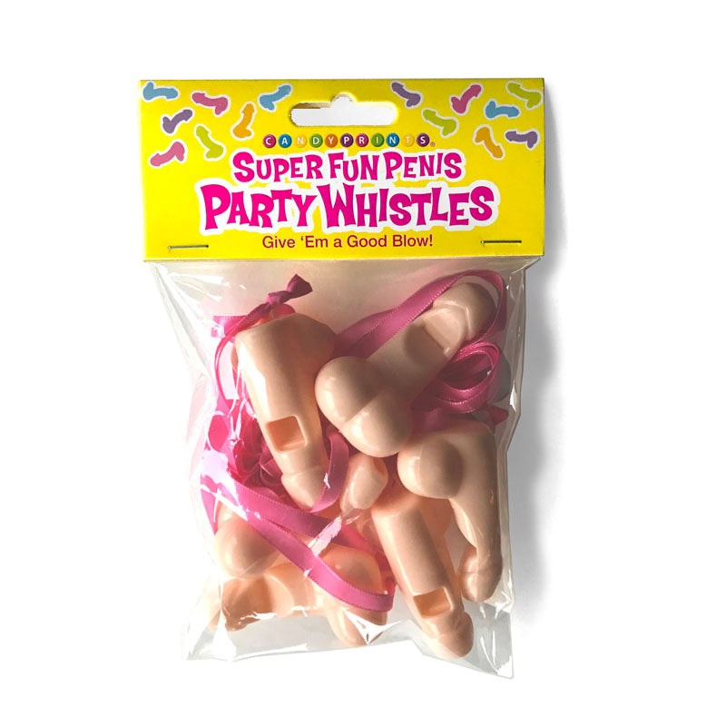 Super Fun Penis Party Whistles - 6 Pack Bachelorette and Bucks
