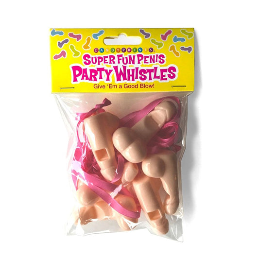 Super Fun Penis Party Whistles - 6 Pack - Bachelorette and Bucks