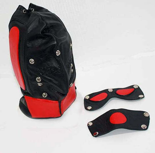 Superhero Leather BDSM Hood - Bondage Hoods