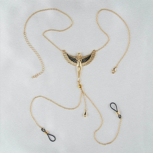 Sylvie Monthule Breast Necklace The Breath Of Isis Gold Nipple and Clit Clamps