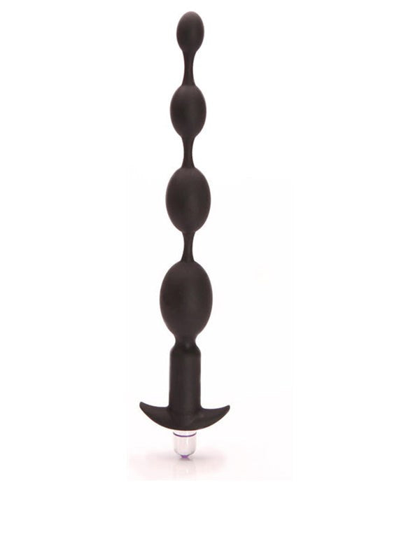 Tantus Vibrating Progressive Beads Black Anal Beads and Balls