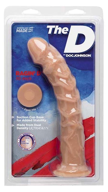 The D The Ragin - Realistic Dildos D 10 Inch Vanilla - Realistic Dildos