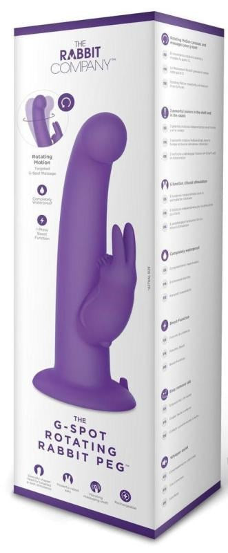 The G-Spot Rotating Rabbit Peg Purple - Rabbit Vibrators