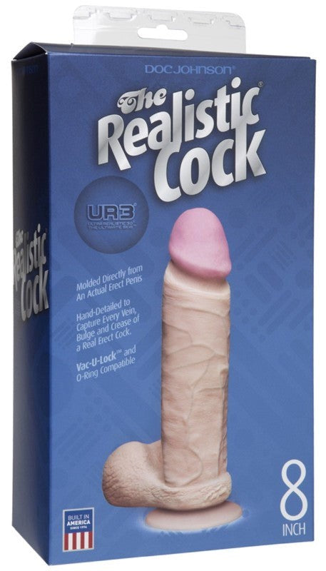 The Realistic Cock UR3 8 Inch - Flesh Realistic Dildos