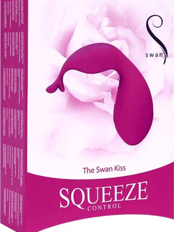 Swan Kiss Teal Vibrator with Squeeze Control Luxury Sex Toys
