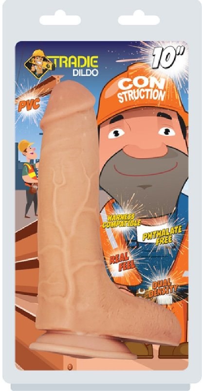 Thrilling 10-Inch Tradie Dildo - Realistic and Harness-Compatible Realistic Dildos