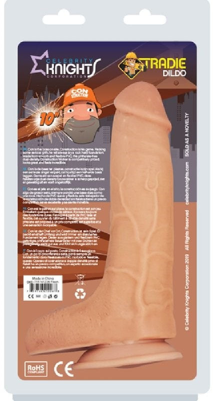 Thrilling 10-Inch Tradie Dildo - Realistic and Harness-Compatible Realistic Dildos