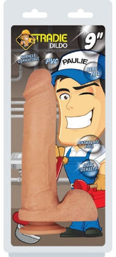 Tradie Dildo Paulie 9 Inch - Dual-Density Delight for Realistic Pleasure Realistic Dildos