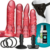Vac-U-Lock Crystal Jellies Set Pink Strap On Sextoys