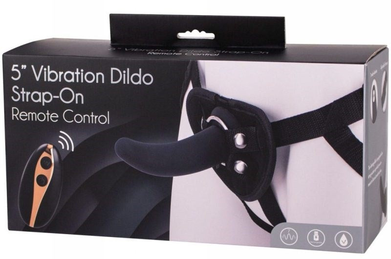 Vibration Dildo Strap-On with Remote Control 5 inch Strap On Sextoys