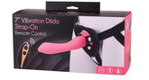 Vibration Dildo Strap-On with Remote Control 7 inch Strap On Sextoys