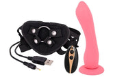 Vibration Dildo Strap-On with Remote Control 7 inch Strap On Sextoys
