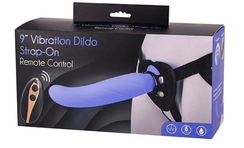 Vibration Dildo Strap-On with Remote Control 9 inch Strap On Sextoys