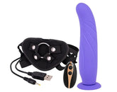 Vibration Dildo Strap-On with Remote Control 9 inch Strap On Sextoys