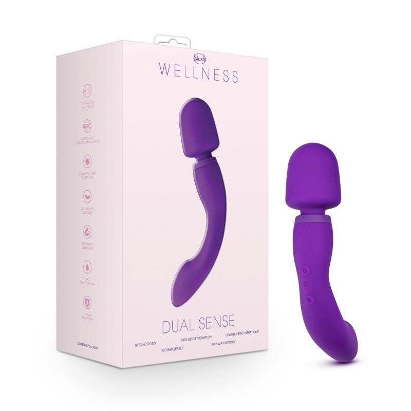 Blush Novelties Wellness Dual Sense - Powerful Wand and Vibrator Combo Body Wands