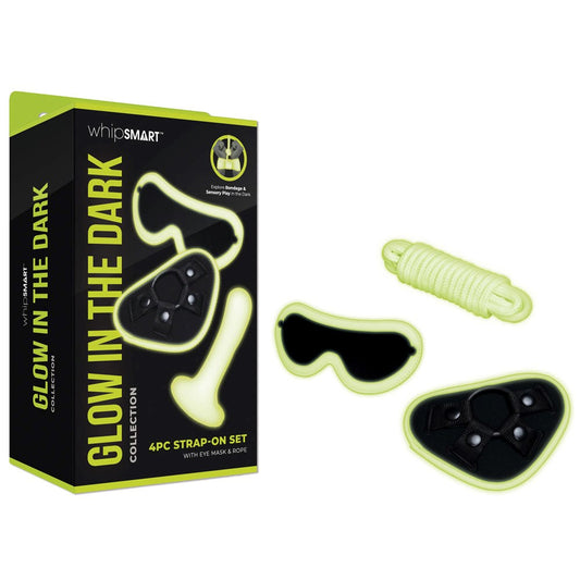 Radiant Bliss - WhipSmart Glow-In-Dark 4pc Strap-On Pleasure Set - Strap On Sextoys