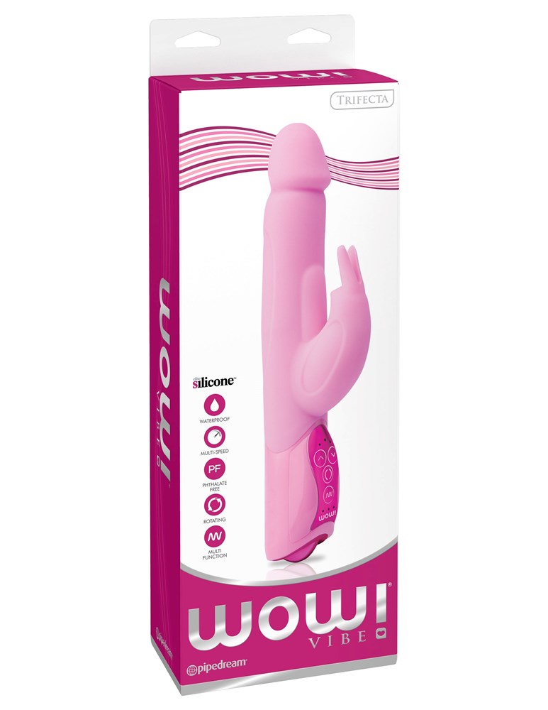 Pipedream WOW! 6 Trifecta Multi Functions Rabbit Vibrator Rabbit Vibrators