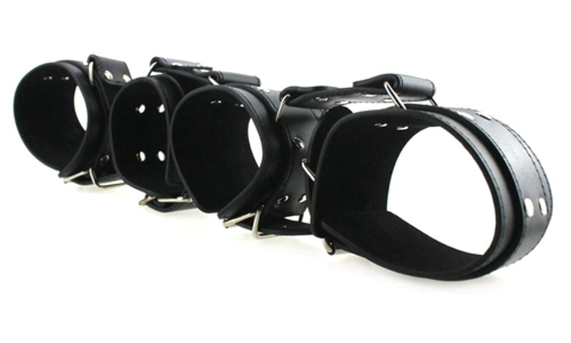 BDStyle Adjustable Leather Cuffs Spreader Bar - Secure and Stylish Restraint Spreaders and Hangers