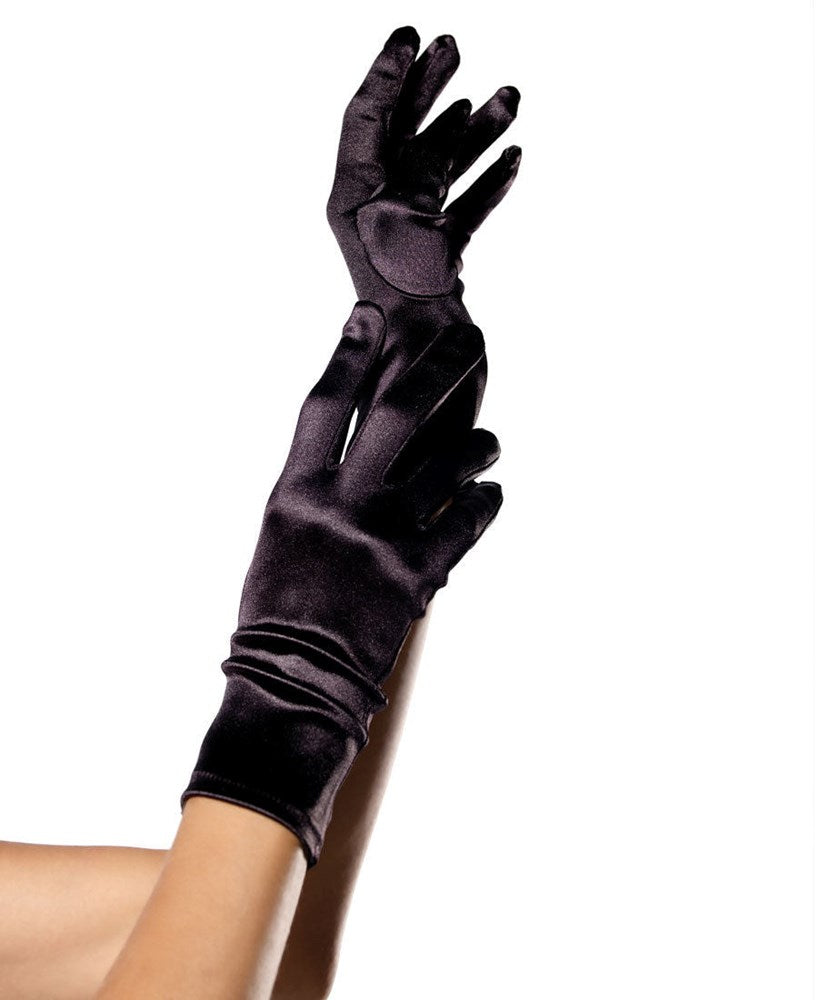 Wrist Length Satin Gloves Fancy Dress Ups