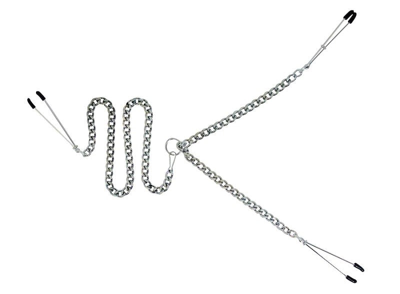 Y-Style Adjustable Tweezer Clamps with Clit Clamp Nipple and Clit Clamps