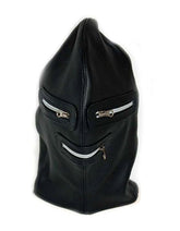 Zip It Leather BDSM Hood Bondage Hoods