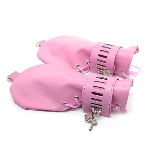 Spartacus Faux Leather BDSM Mittens Cuffs and Restraints