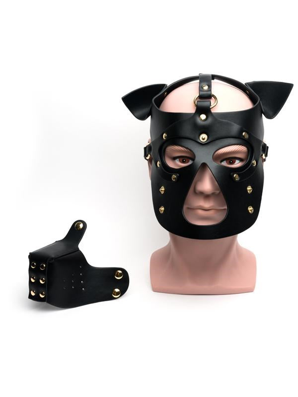 Plush Pup Bondage Hood - Immersive Puppy Play Experience Bondage Hoods