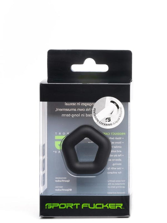 Ecstatic Exploration - The Innovative Pentagon Pleasure Ring - Stretchy Cock Rings