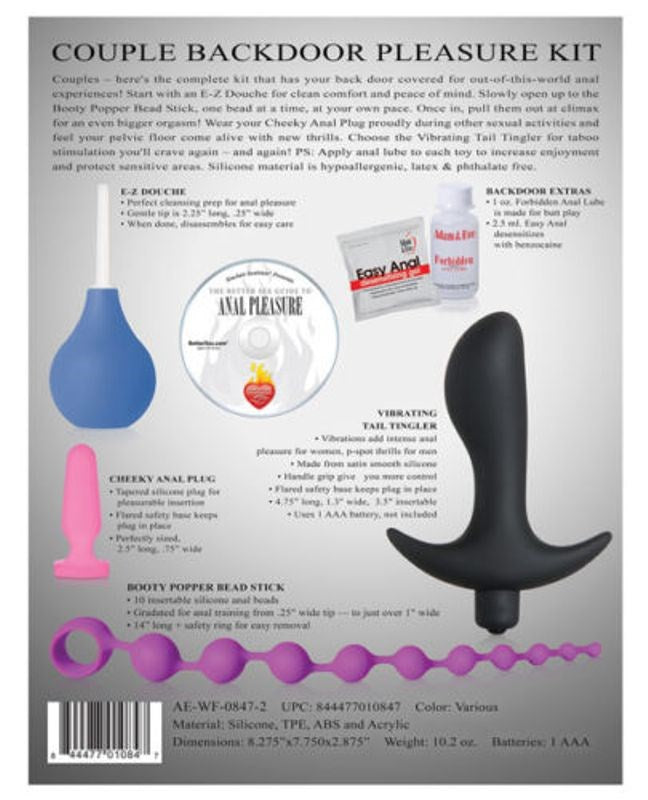 Adam & Eve Silicone Couple's Backdoor Pleasure Kit Sex Kits