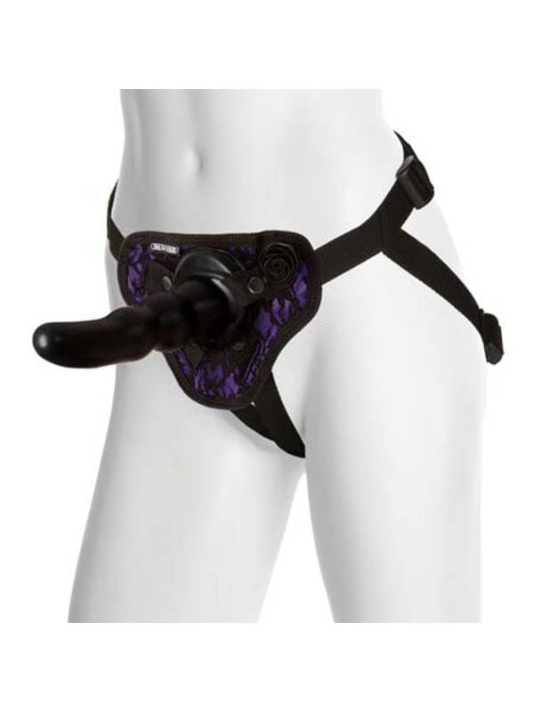 Doc Johnson Black Rose Harness Your Desire Strap-On Set Strap On Sextoys