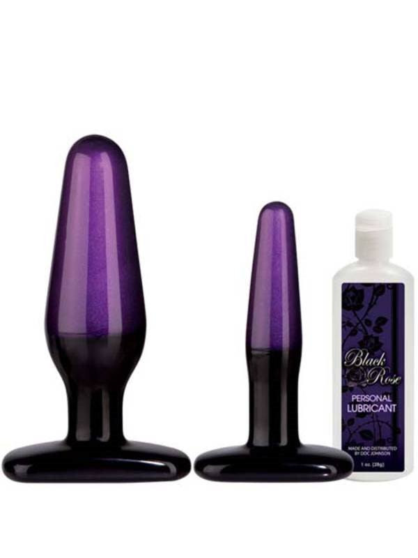 Doc Johnson Black Rose Stems of Seduction Butt Plug Sex Kits