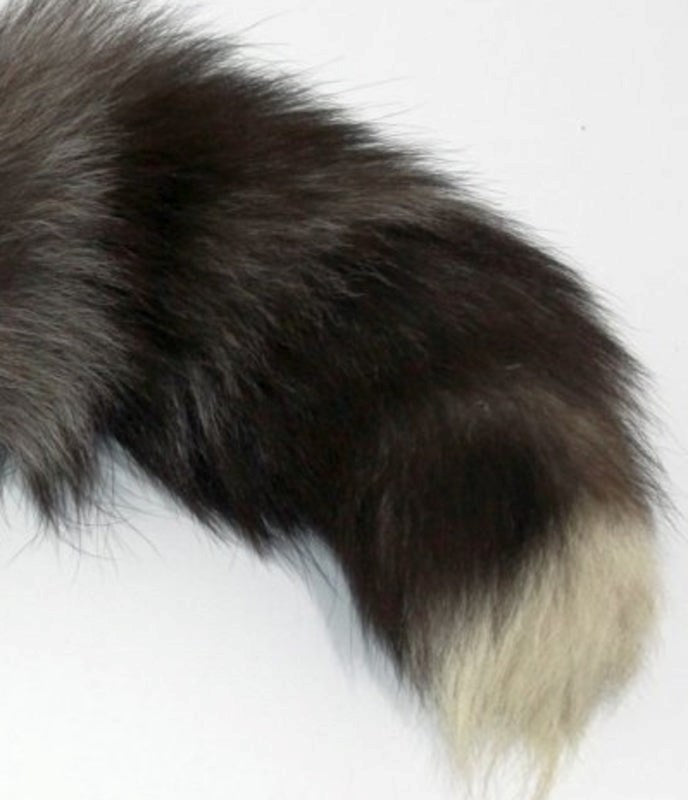 Faux Fox Tail Ribbed Gold Butt Plug Large Steel Sex Toys