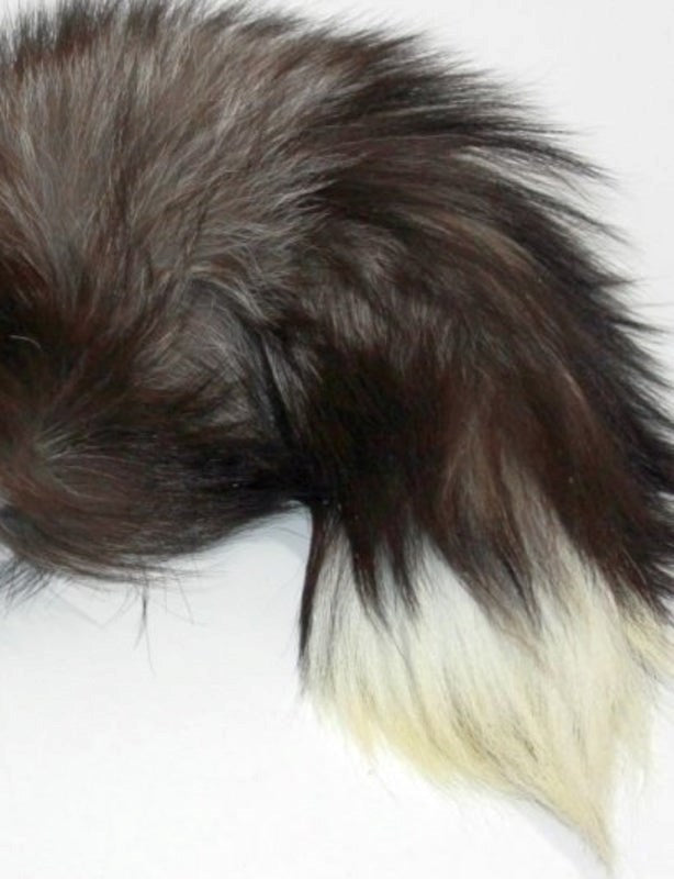 Faux Fox Tail Ribbed Silver Butt Plug Steel Sex Toys