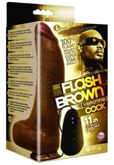Icon Male Flash Brown 11 inch Vibrating Cock Realistic Dildos