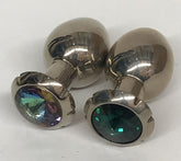 Jewelled Lotus Small Metal Butt Plug Emerald Steel Sex Toys