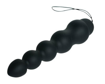 Masters Series Eclipse 10X Silicone Probe Black Anal Beads and Balls