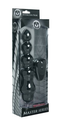 Masters Series Eclipse 10X Silicone Probe Black Anal Beads and Balls