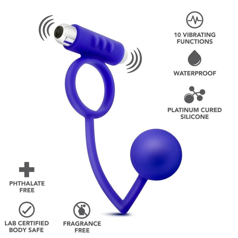 Penetrator Anal Ball with Vibrating Cock Ring Anal Beads and Balls