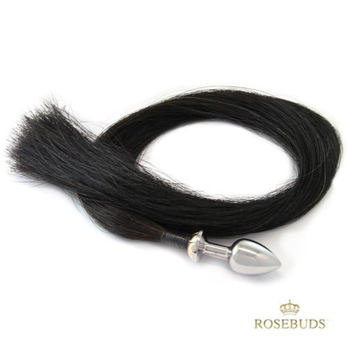 Rosebuds Tailbud M - Luxurious Natural Horse Hair Intimate Accessory Steel Sex Toys