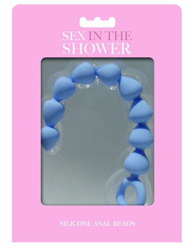 Sex In The Shower Blue Silicone Anal Beads Anal Beads and Balls