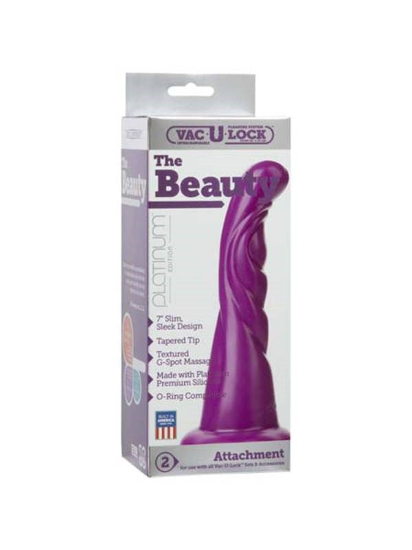 Doc Johnson Vac-U-Lock The Beauty Strap On Purple Strap On Sextoys