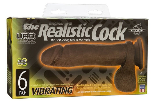 Doc Johnson The Vibro 6 inch Realistic Cock with Balls - Realistic Dildos