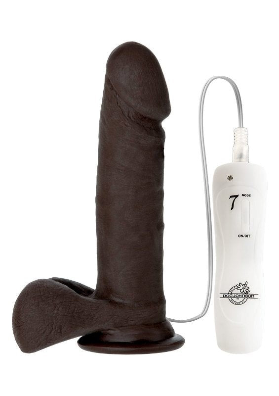 Doc Johnson The Vibro 6 inch Realistic Cock with Balls Realistic Dildos