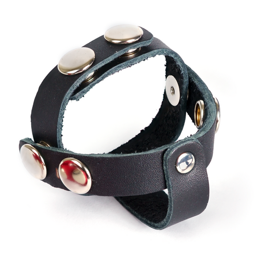 Premium Leather Cock and Ball Divider - Adjustable Comfort and Pleasure Ball and Cock Toys